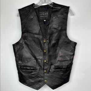 Italian Stone Design Genuine Leather Navarre Leather Company Vest Size Medium